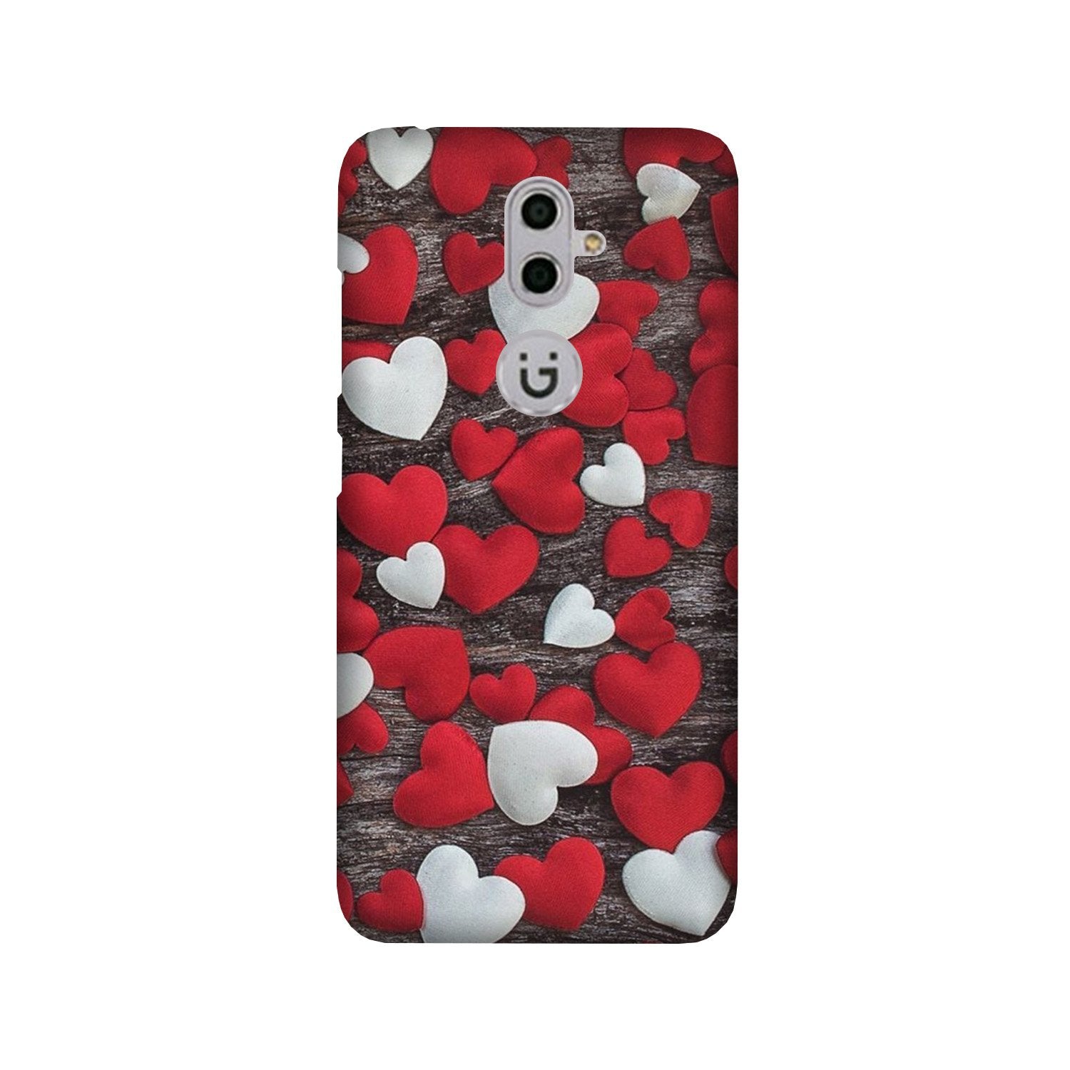 Red White Hearts Case for Gionee S9  (Design - 105)