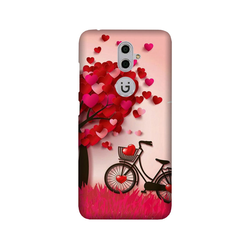 Red Heart Cycle Case for Gionee S9 (Design No. 222)