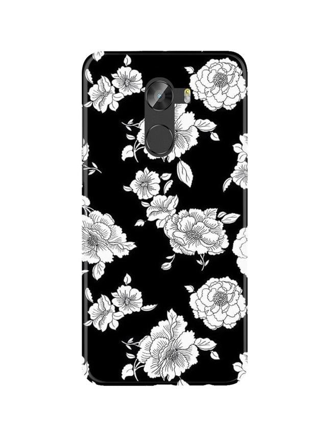 White flowers Black Background Case for Gionee X1 /  X1s