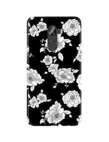 White flowers Black Background Mobile Back Case for Gionee X1 /  X1s (Design - 9)