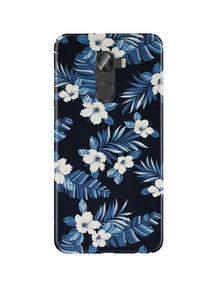 White flowers Blue Background2 Mobile Back Case for Gionee X1 /  X1s (Design - 15)