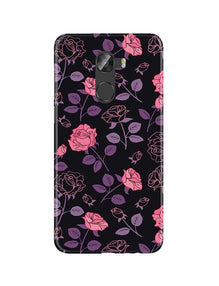 Rose Black Background Mobile Back Case for Gionee X1 /  X1s (Design - 27)