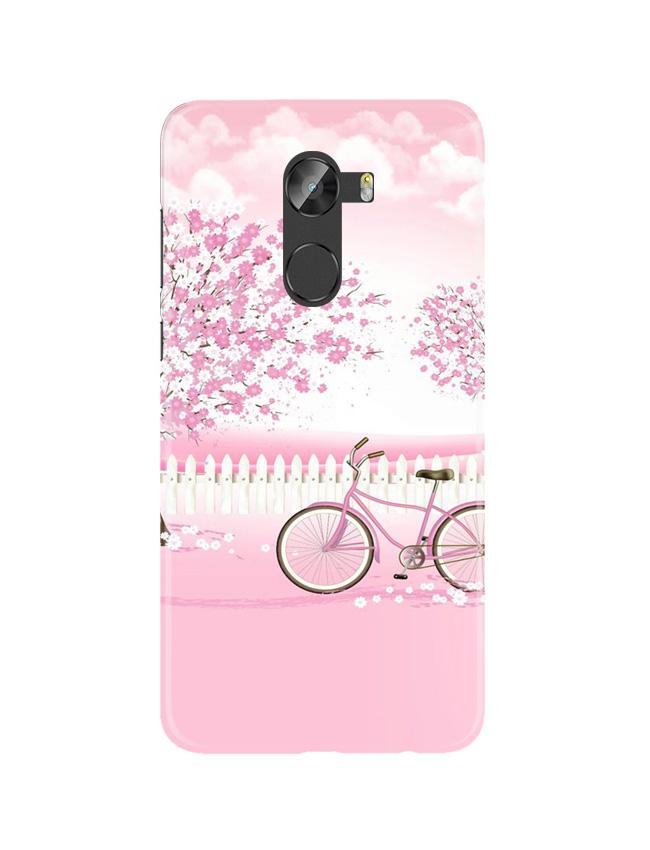 Pink Flowers Cycle Case for Gionee X1 /X1s(Design - 102)