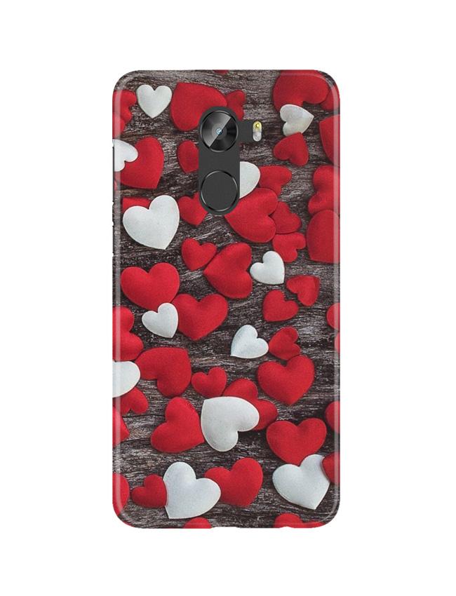 Red White Hearts Case for Gionee X1 /  X1s  (Design - 105)