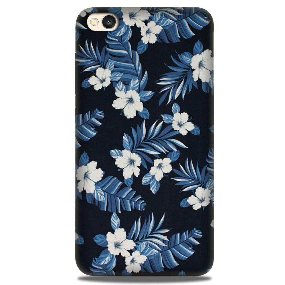 White flowers Blue Background2 Case for Redmi Go