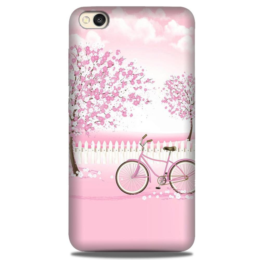 Pink Flowers Cycle Case for Redmi Go(Design - 102)