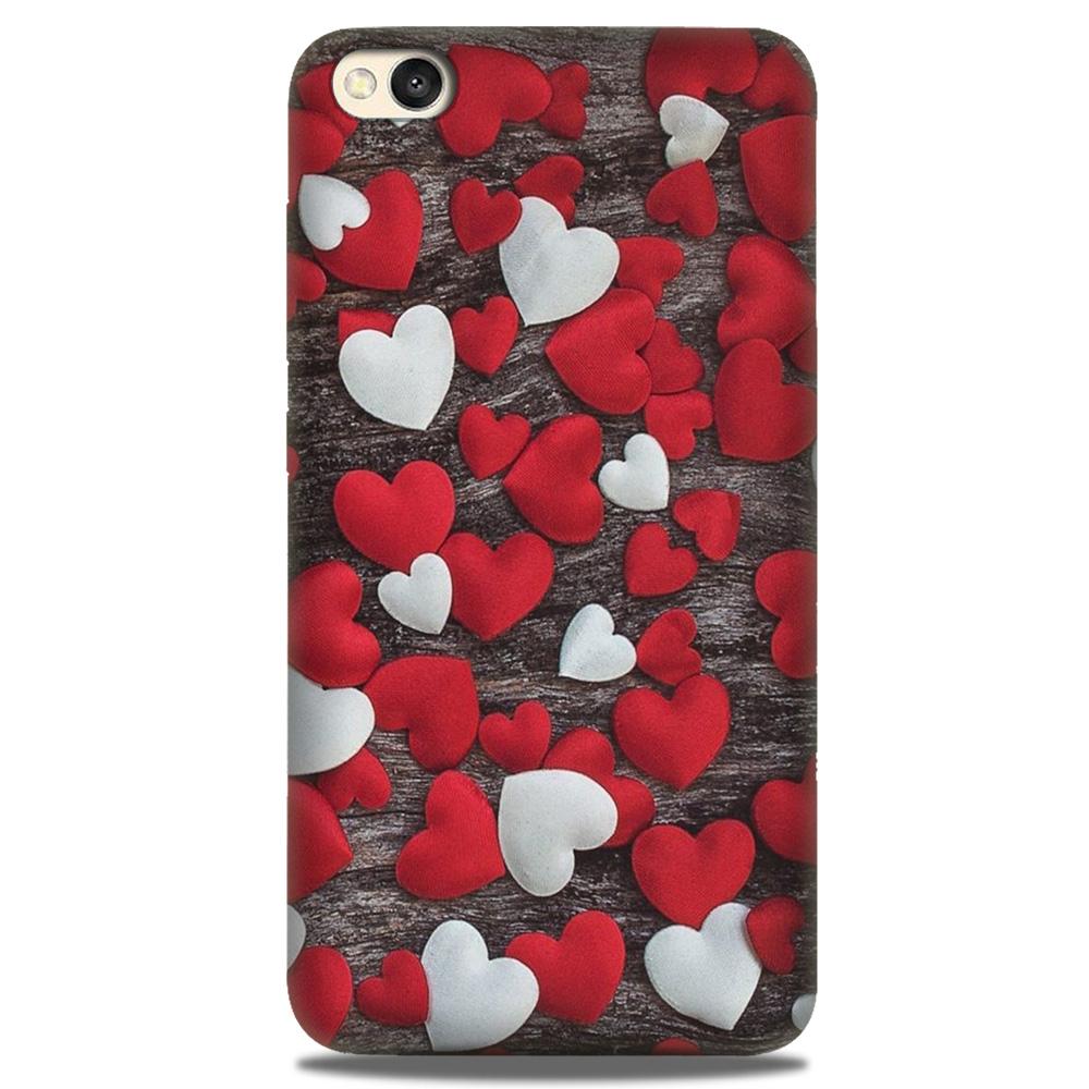 Red White Hearts Case for Redmi Go(Design - 105)