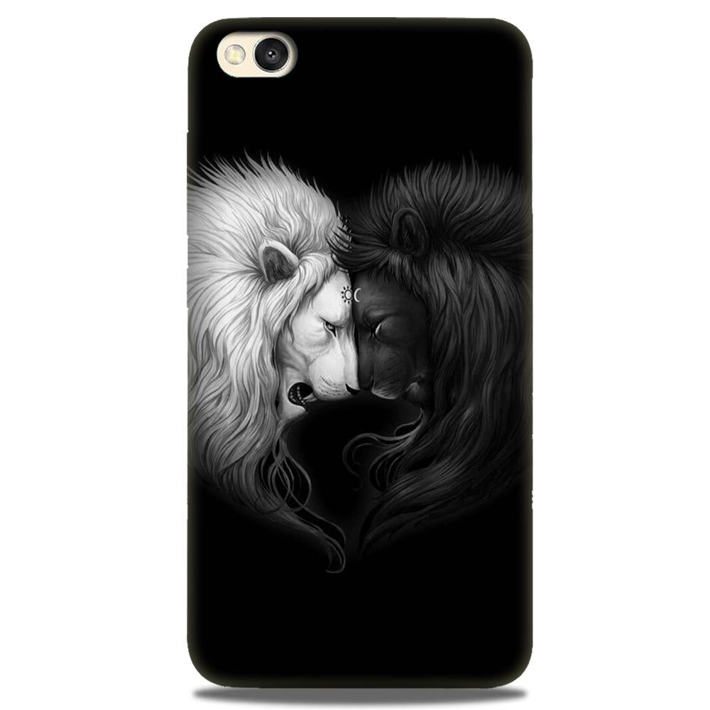 Dark White Lion Case for Redmi Go(Design - 140)