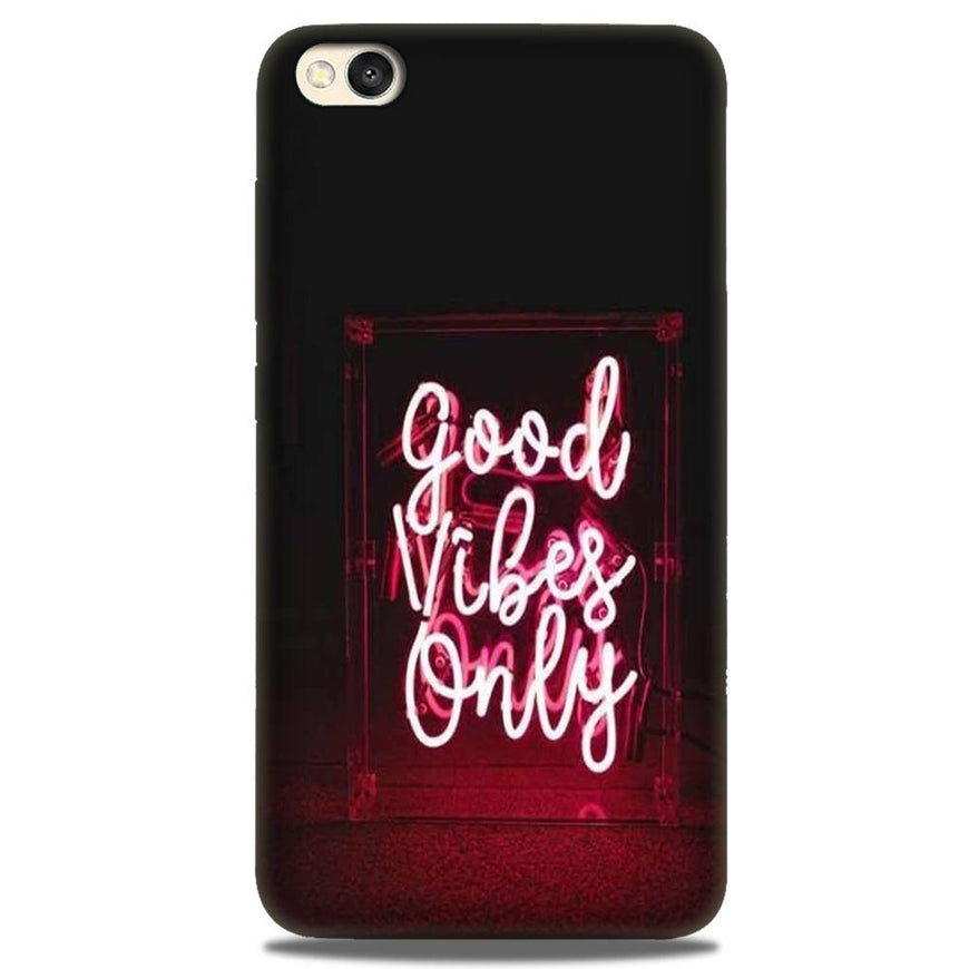 Good Vibes Only Mobile Back Case for Redmi Go  (Design - 354)
