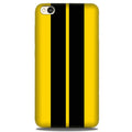 Black Yellow Pattern Mobile Back Case for Redmi Go  (Design - 377)