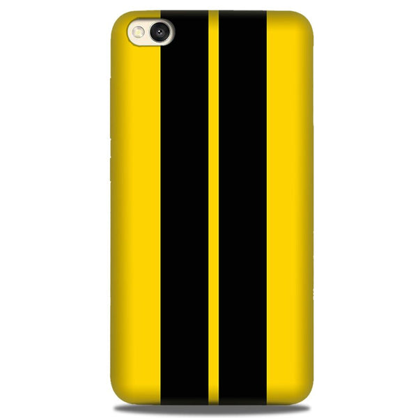 Black Yellow Pattern Mobile Back Case for Redmi Go  (Design - 377)