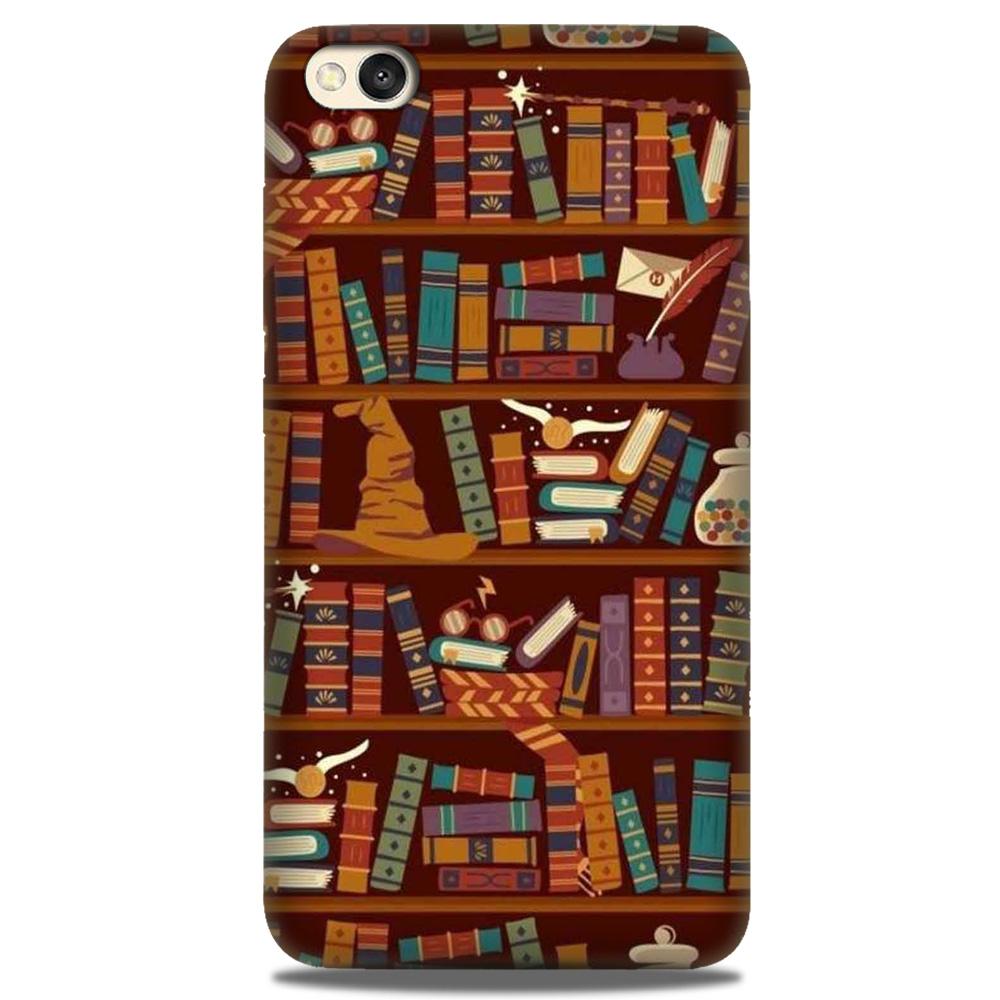 Book Shelf Mobile Back Case for Redmi Go  (Design - 390)