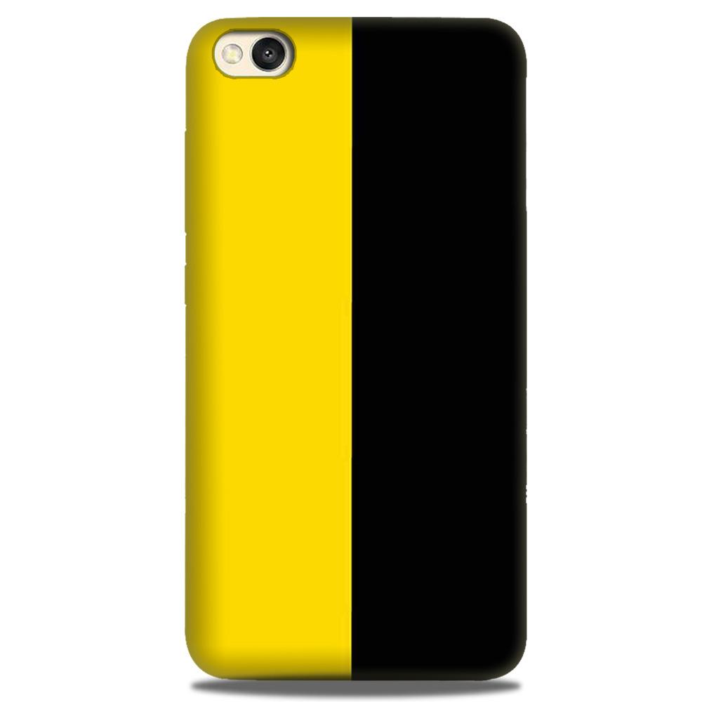 Black Yellow Pattern Mobile Back Case for Redmi Go  (Design - 397)