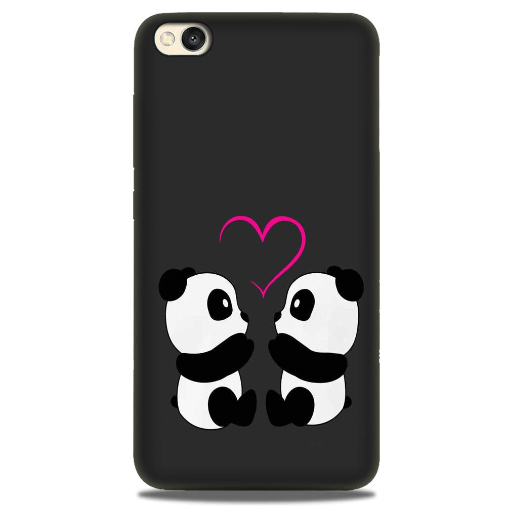 Panda Love Mobile Back Case for Redmi Go  (Design - 398)
