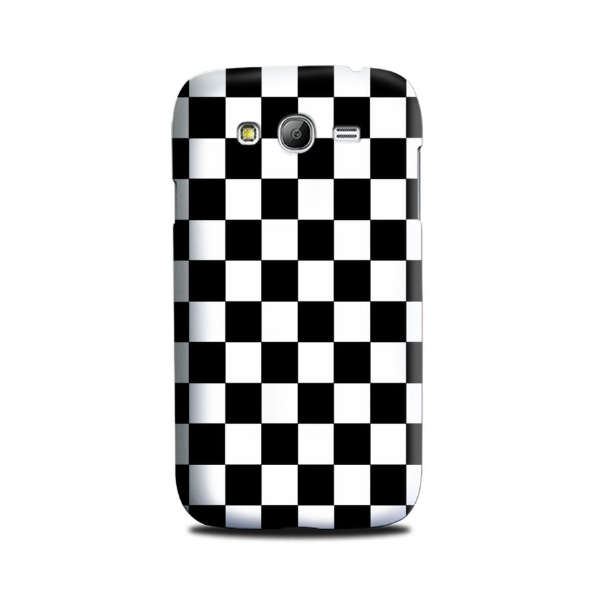 Black White Boxes Mobile Back Case for Galaxy Grand Max  (Design - 372)