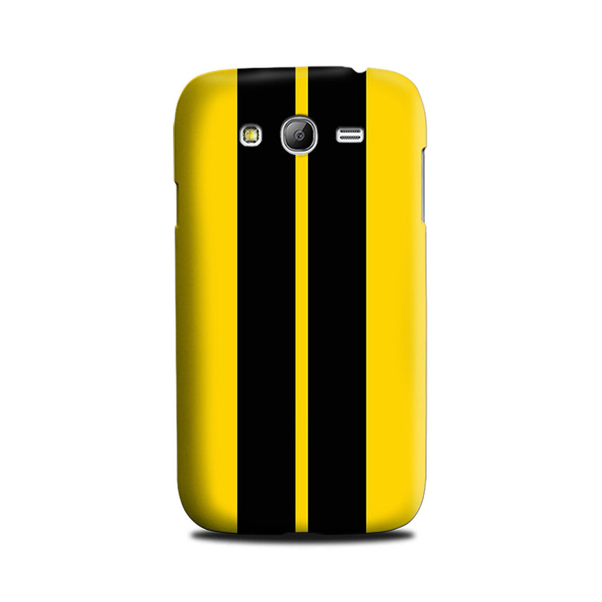 Black Yellow Pattern Mobile Back Case for Galaxy Grand Prime  (Design - 377)