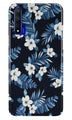 White flowers Blue Background2 Case for Huawei Honor 20