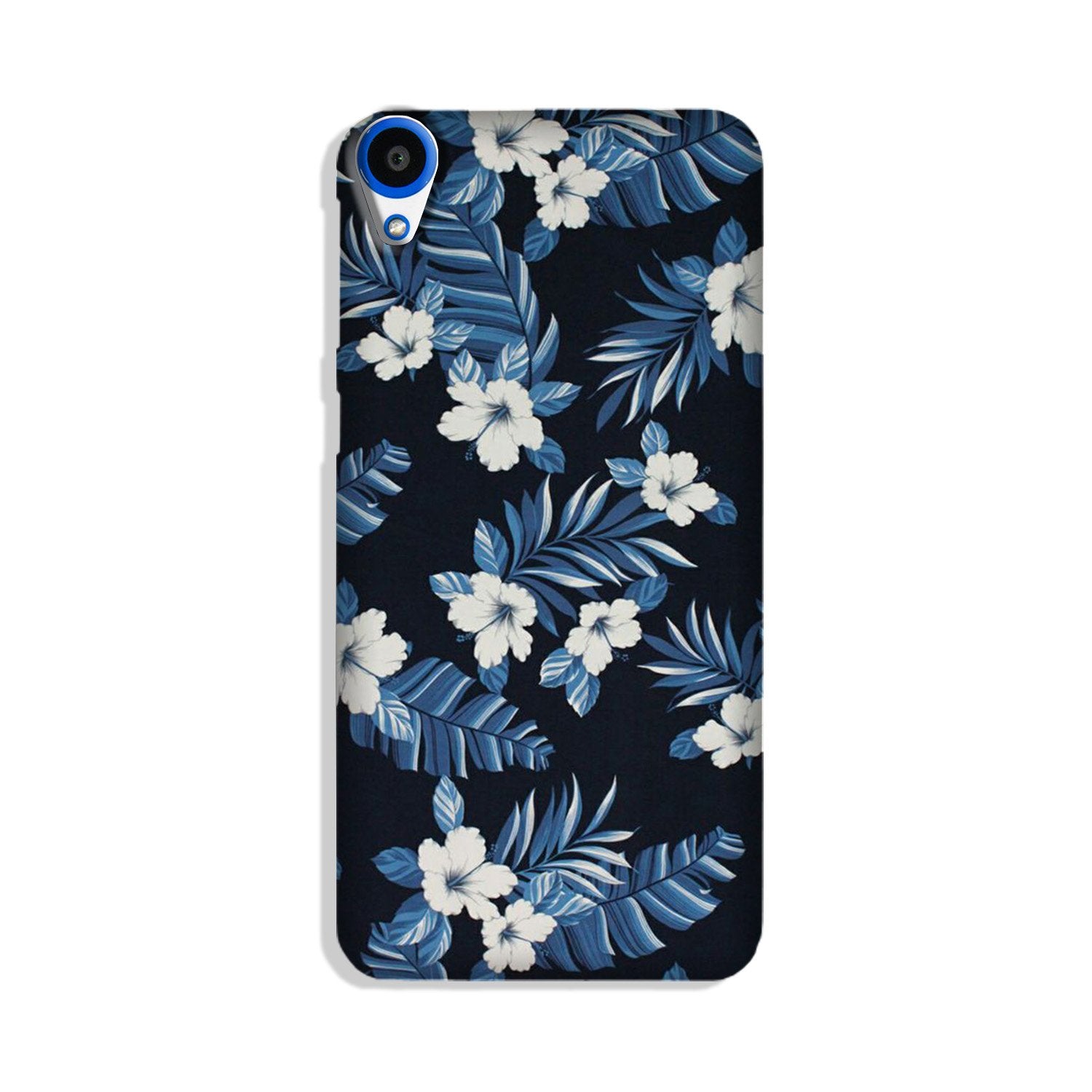 White flowers Blue Background2 Case for HTC Desire 820