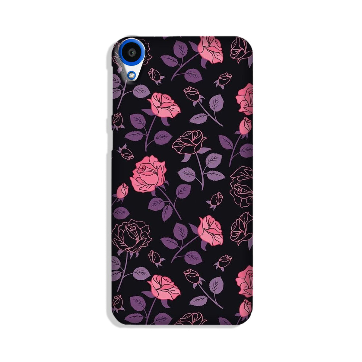 Rose Black Background Case for HTC Desire 820