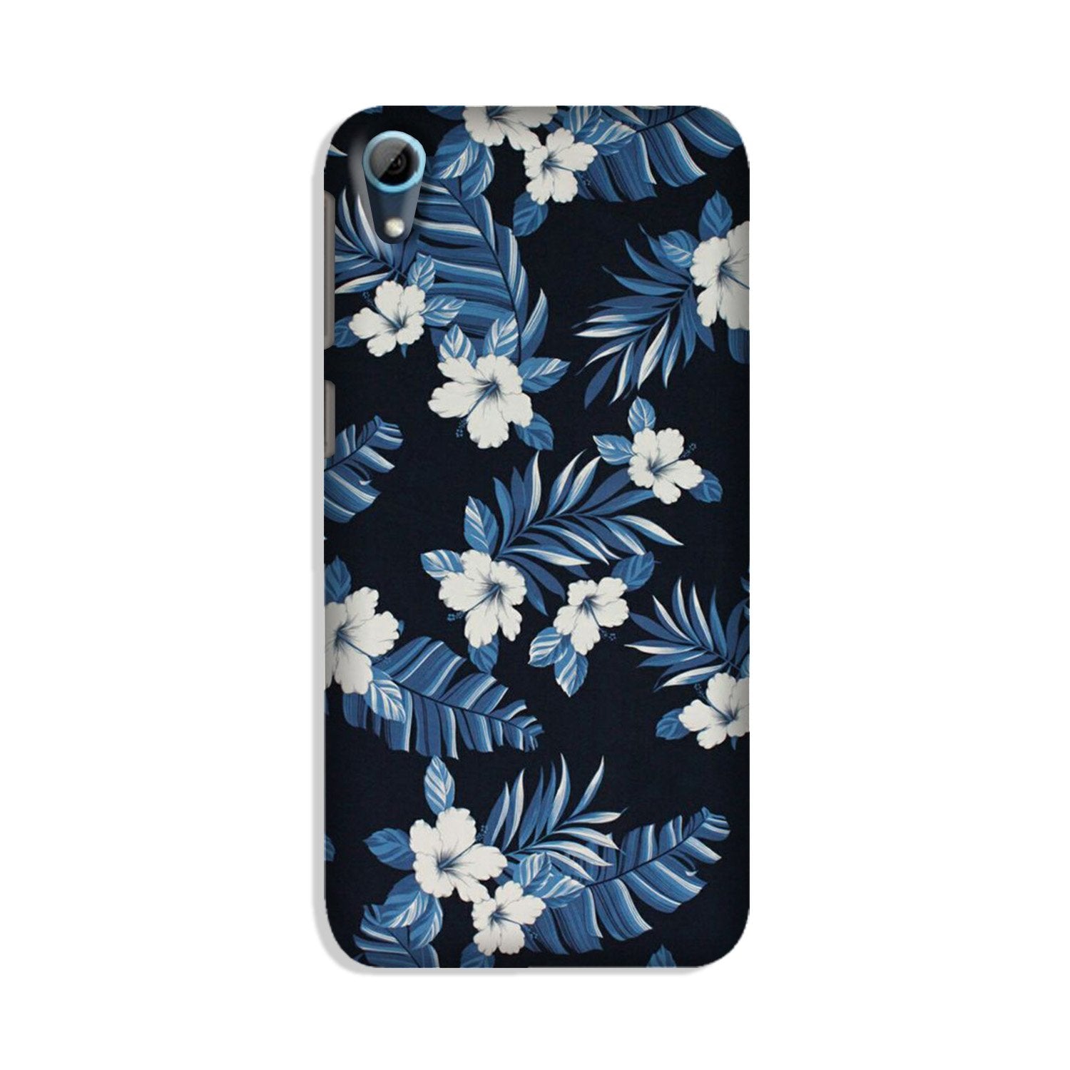 White flowers Blue Background2 Case for HTC Desire 826