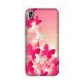 White Pick Butterflies Case for HTC Desire 826