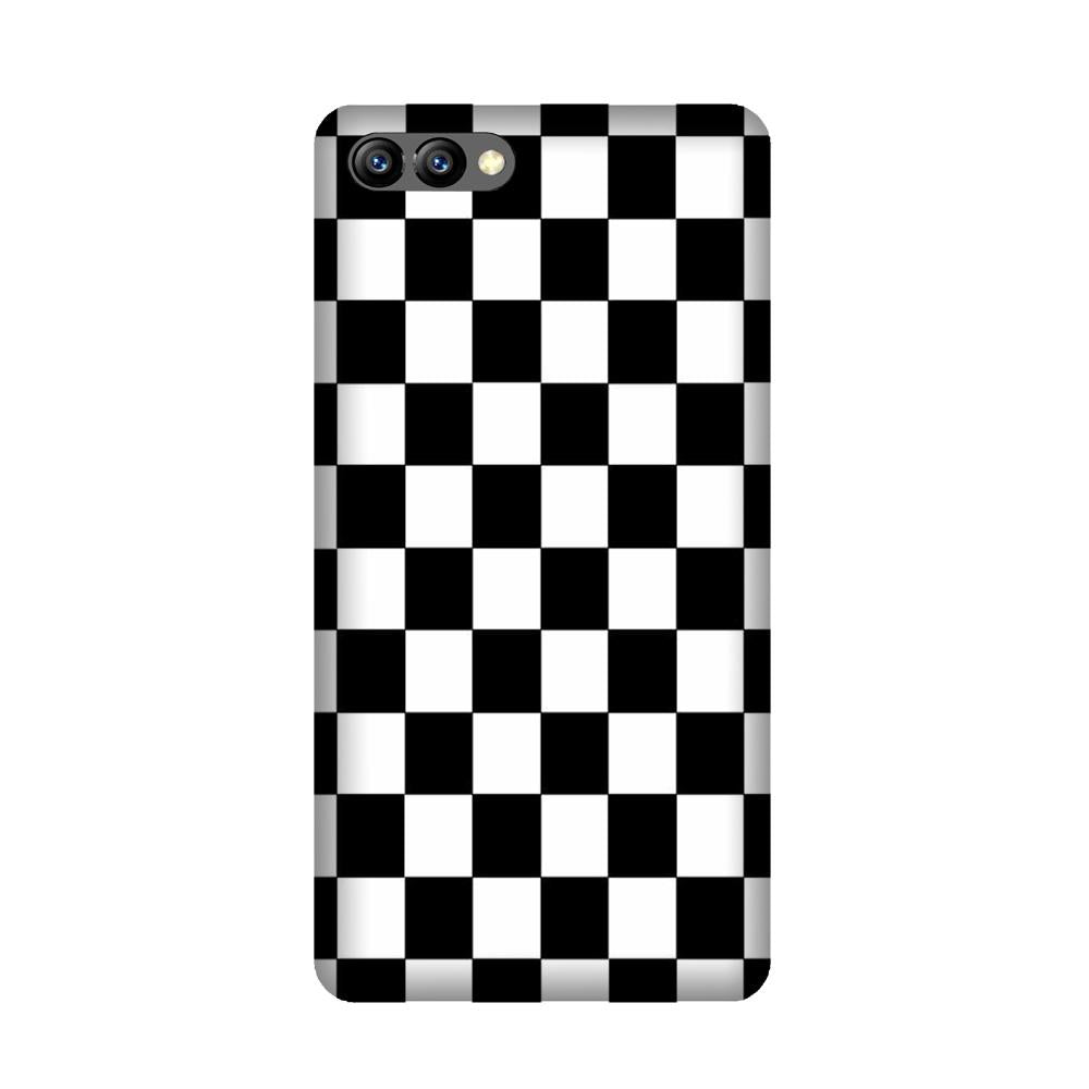 Black White Boxes Mobile Back Case for Honor 10 (Design - 372)
