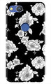 White flowers Black Background Case for Honor 8 Lite