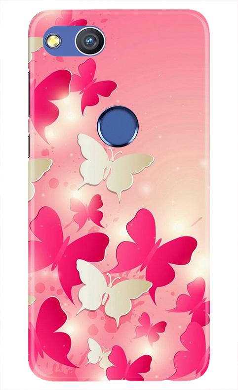 White Pick Butterflies Case for Honor 8 Lite