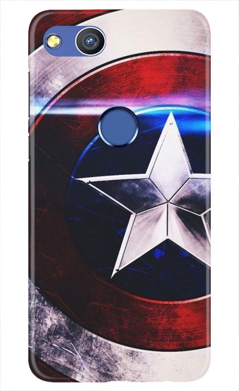 Captain America Shield Case for Honor 8 Lite (Design No. 250)