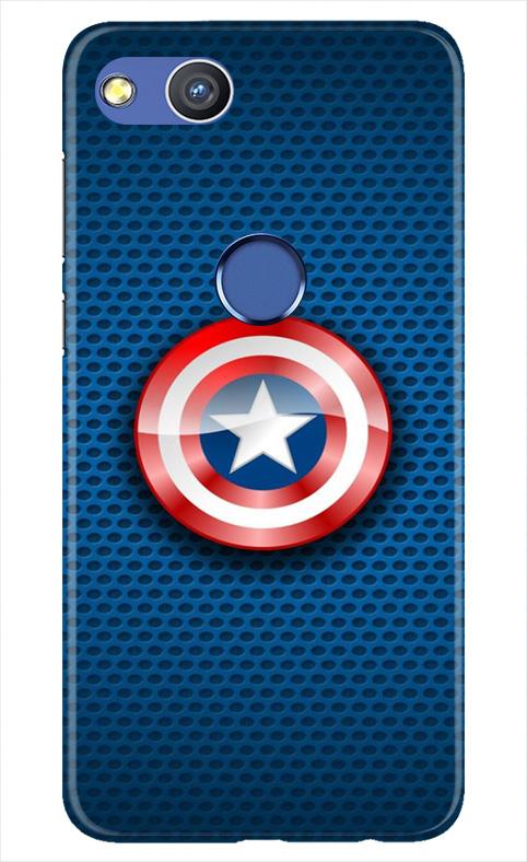 Captain America Shield Case for Honor 8 Lite (Design No. 253)