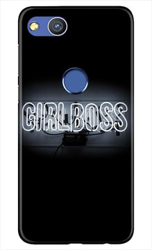 Girl Boss Black Mobile Back Case for Honor 8 Lite (Design - 268)