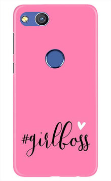 Girl Boss Pink Mobile Back Case for Honor 8 Lite (Design - 269)