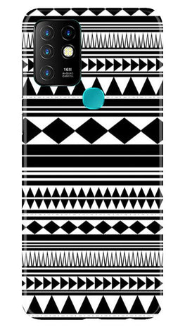 Black white Pattern Case for Infinix Hot 10