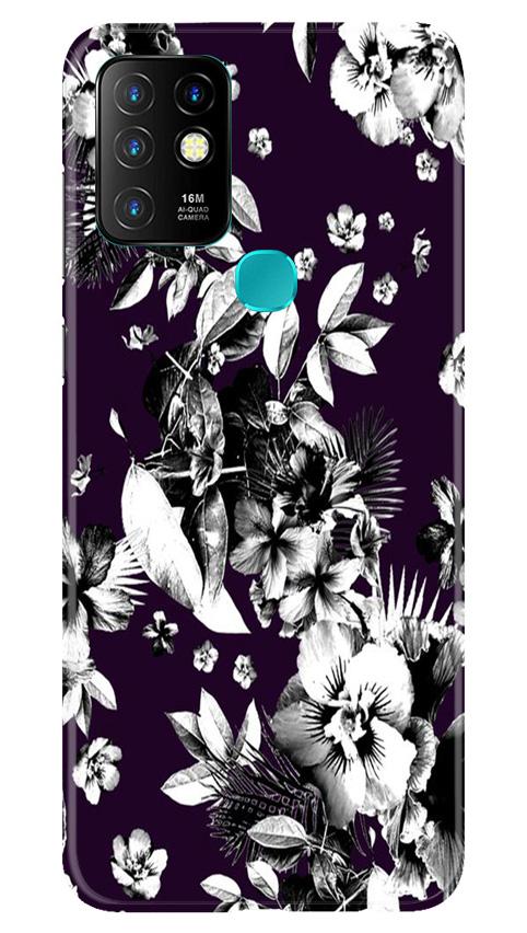 white flowers Case for Infinix Hot 10