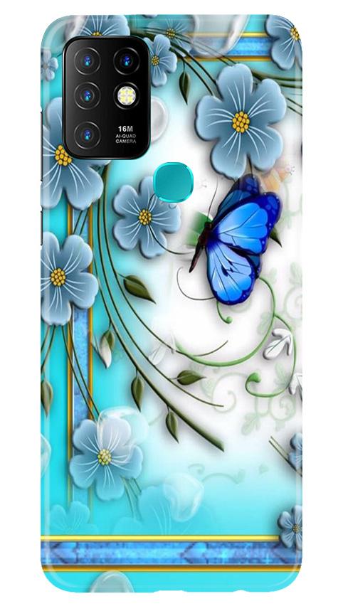 Blue Butterfly Case for Infinix Hot 10