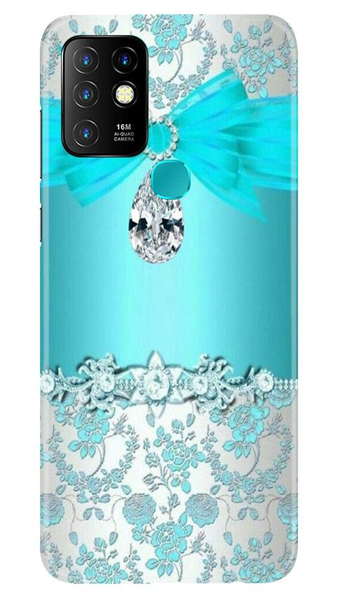 Shinny Blue Background Case for Infinix Hot 10