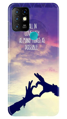 Fall in love Mobile Back Case for Infinix Hot 10 (Design - 50)