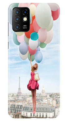Girl with Baloon Mobile Back Case for Infinix Hot 10 (Design - 84)