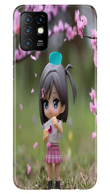 Cute Girl Mobile Back Case for Infinix Hot 10 (Design - 92)