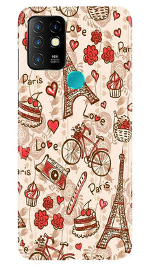 Love Paris Mobile Back Case for Infinix Hot 10  (Design - 103)