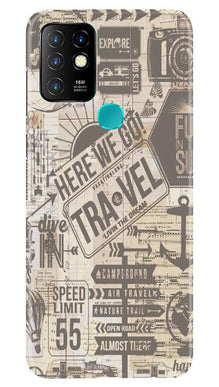 Travel Mobile Back Case for Infinix Hot 10  (Design - 104)