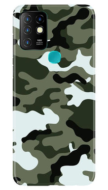 Army Camouflage Mobile Back Case for Infinix Hot 10  (Design - 108)