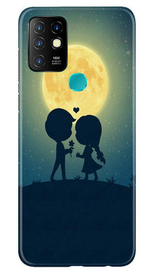 Love Couple Mobile Back Case for Infinix Hot 10  (Design - 109)