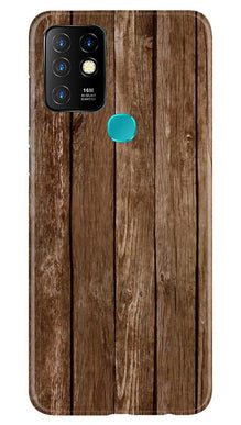 Wooden Look Mobile Back Case for Infinix Hot 10  (Design - 112)