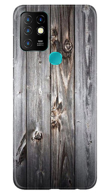 Wooden Look Mobile Back Case for Infinix Hot 10  (Design - 114)
