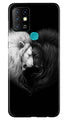 Dark White Lion Case for Infinix Hot 10  (Design - 140)