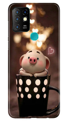 Cute Bunny Mobile Back Case for Infinix Hot 10 (Design - 213)