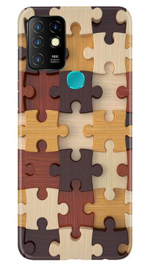 Puzzle Pattern Mobile Back Case for Infinix Hot 10 (Design - 217)