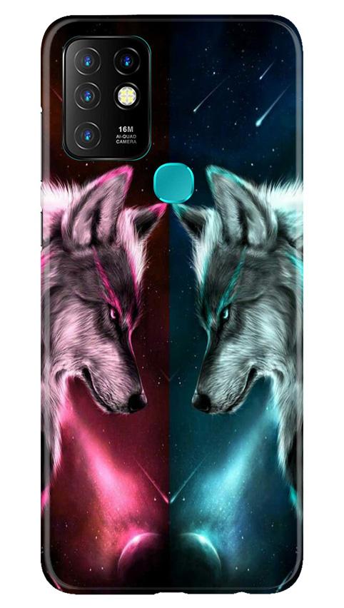 Wolf fight Case for Infinix Hot 10 (Design No. 221)