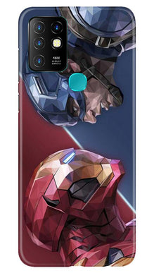 Ironman Captain America Mobile Back Case for Infinix Hot 10 (Design - 245)